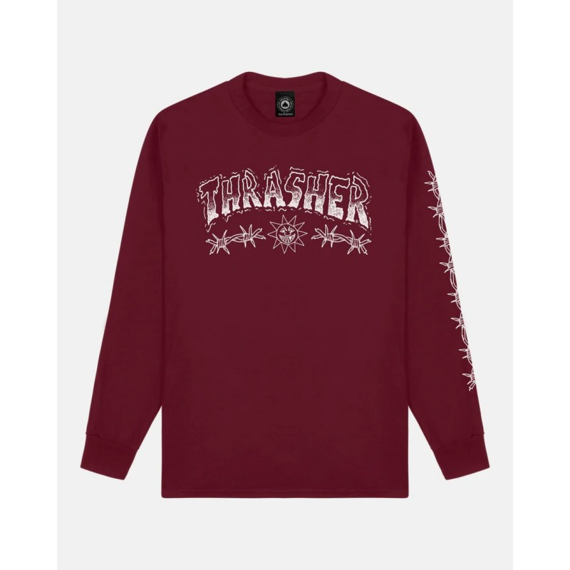 Barbed Wire Long sleeve red