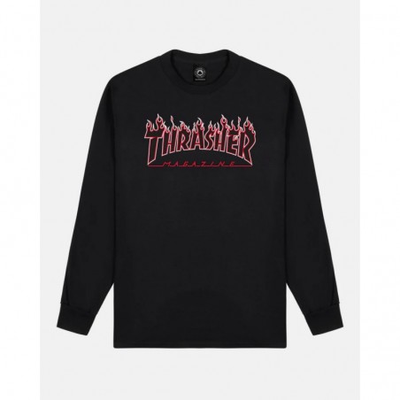 Flame Long Sleeve black red