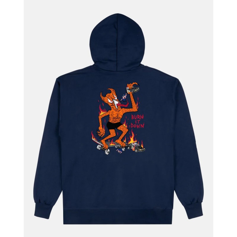 Burn It Down Hoodie navy