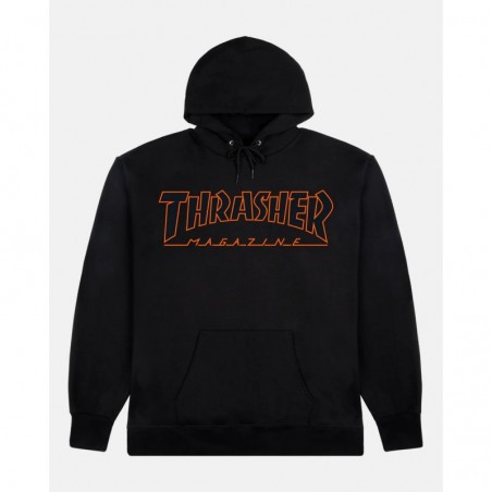 Outlined Hoodie black