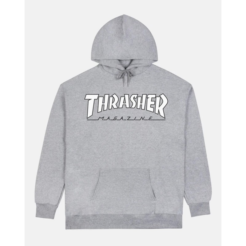 Outlined Hoodie grey