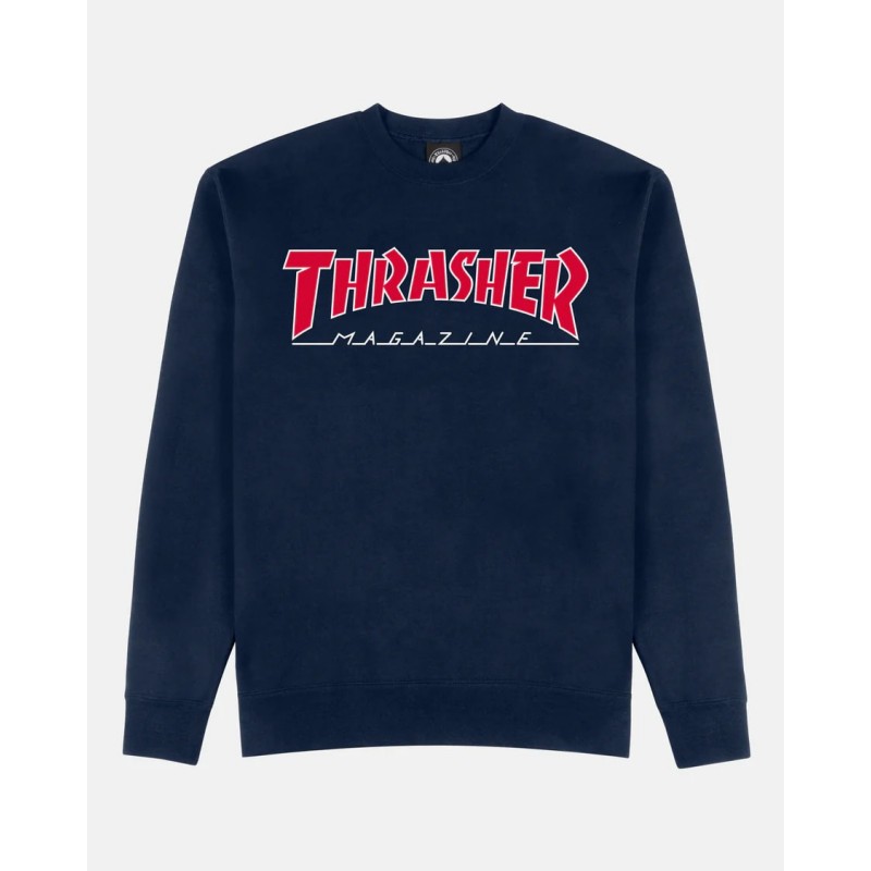 Outlined Crewneck navy