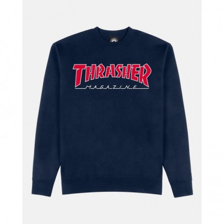 Outlined Crewneck navy