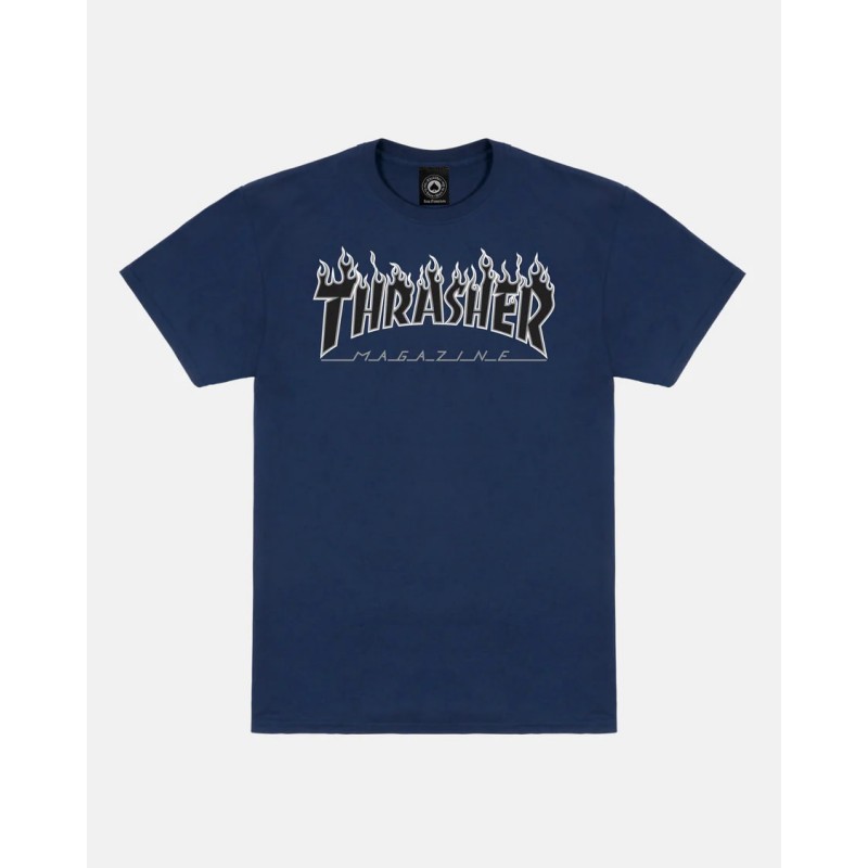 Flame T-Shirt navy black