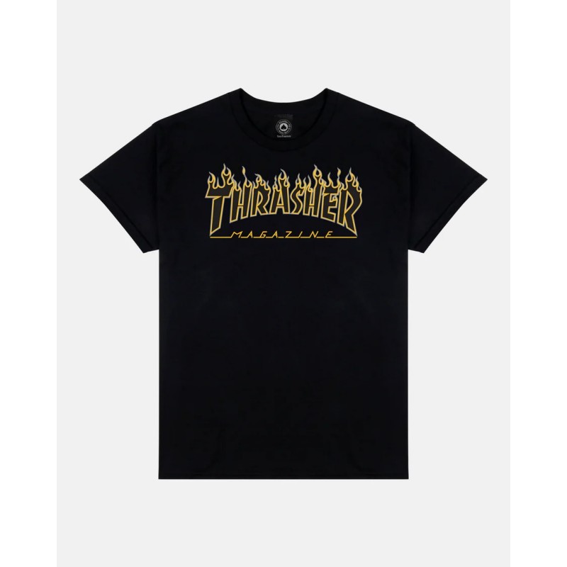 Flame T-Shirt black yellow